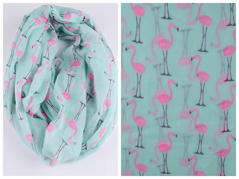 Birds Print Infinity Scarves