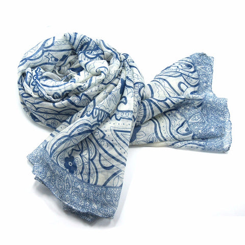 Fashion Flower Printing Scarf