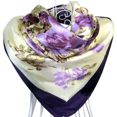 Satin Square Silk Scarf