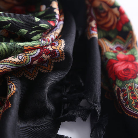 Women Russian-Style Tassel Scarves