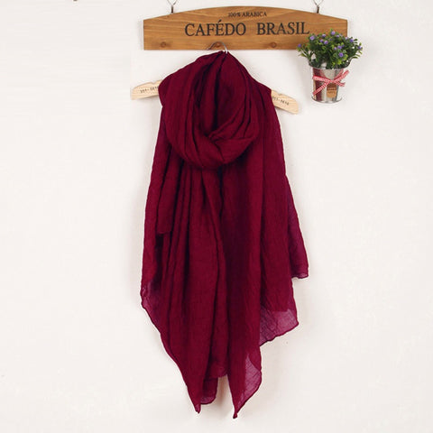 Shawls And Scarves Linen Cotton Scarf