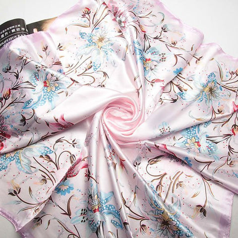 Satin Square Silk Scarf