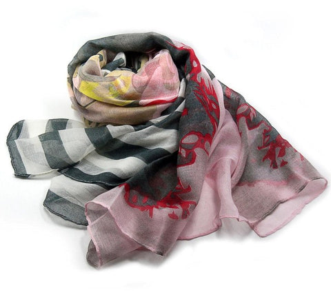 Fashion Flower Printing Scarf