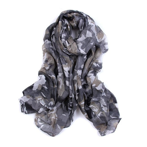 Fashion Flower Printing Scarf