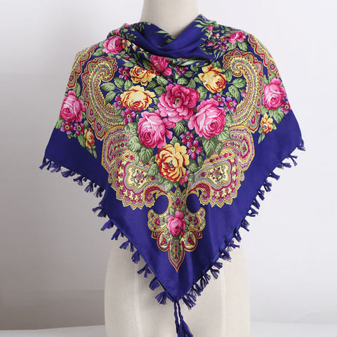 Women Russian-Style Tassel Scarves