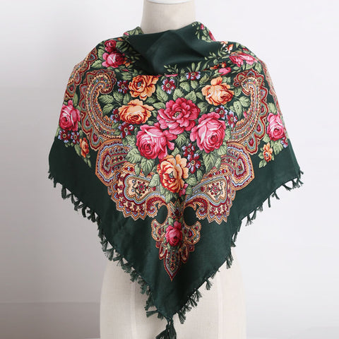 Women Russian-Style Tassel Scarves