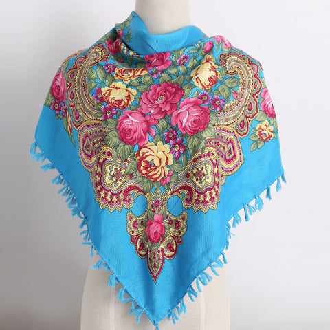 Women Russian-Style Tassel Scarves