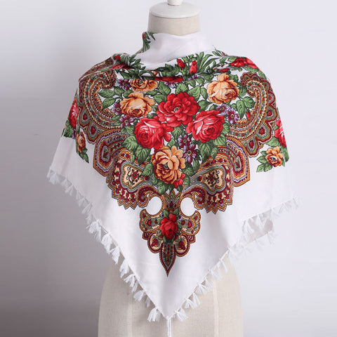 Women Russian-Style Tassel Scarves